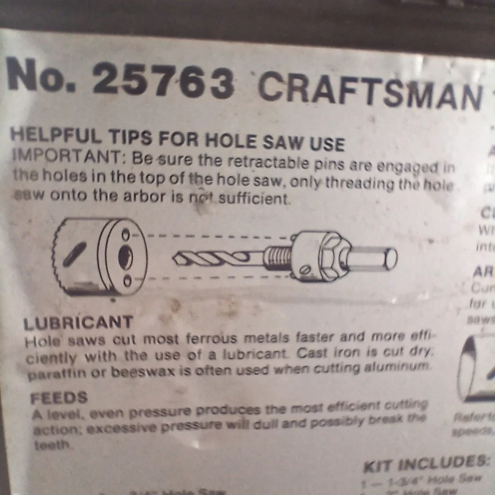 Sears Craftsman 13 Piece High Speed Hole Saw Kit #25763 In Case 93062